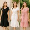 Vestido Feminino Manga curta Midi Facinelli 230243 - Atacado