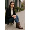 Bota Feminina Salto Anabela Com Fivela Mooncity 71105 Marrom - Atacado