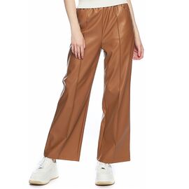 Calça Feminina Pantalona em Couro Sintético 240467 - Atacado