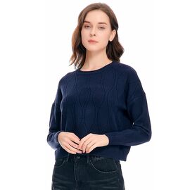 Blusa Cropped Feminina em Tricot Texturizado 650958 - Atacado