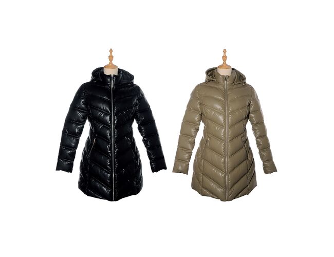 Jaqueta Puffer Feminina Alongada Com Capuz 620274 - Atacado
