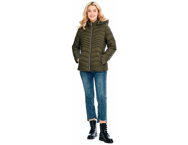 Jaqueta Feminina Puffer Com Capuz Removível 620285 - Atacado