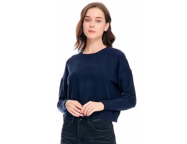 Blusa Cropped Feminina em Tricot Texturizado 650958 - Atacado