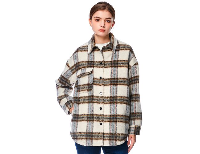 Casaco Feminino Flanelado C/ Fechamento Em Botão 610264 - Atacado