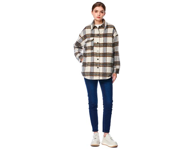 Casaco Feminino Flanelado C/ Fechamento Em Botão 610264 - Atacado