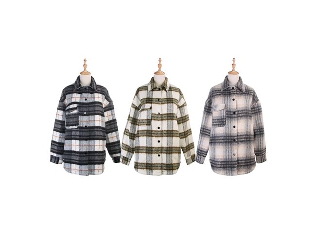 Casaco Feminino Flanelado C/ Fechamento Em Botão 610264 - Atacado