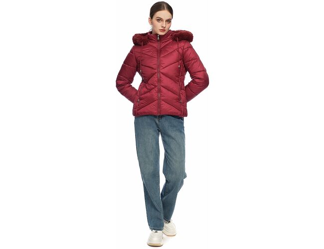 Jaqueta Feminina de Nylon Com Pelo 620300 - Atacado