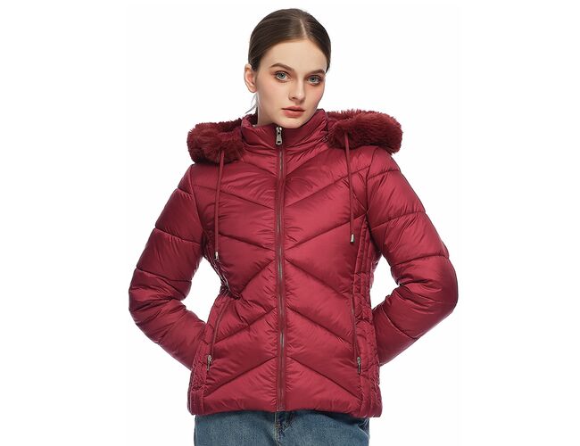 Jaqueta Feminina de Nylon Com Pelo 620300 - Atacado