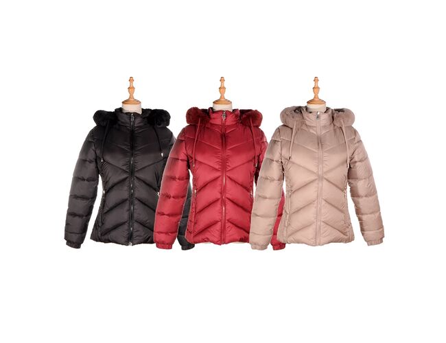 Jaqueta Feminina de Nylon Com Pelo 620300 - Atacado