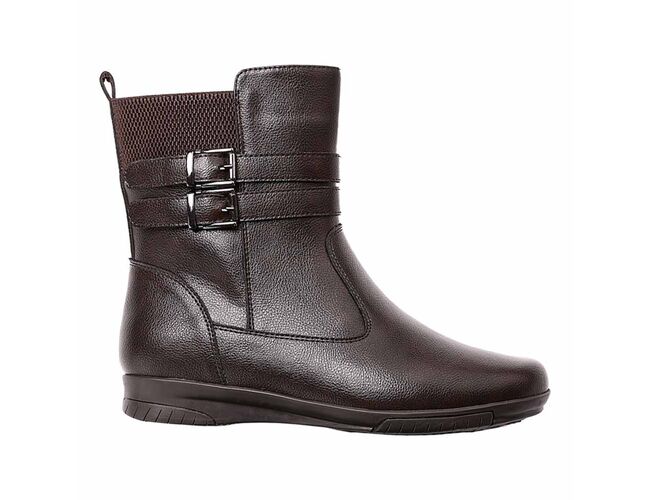 Bota Feminina Rasteira Cano Curto Com Zíper 71147 Mooncity - Atacado