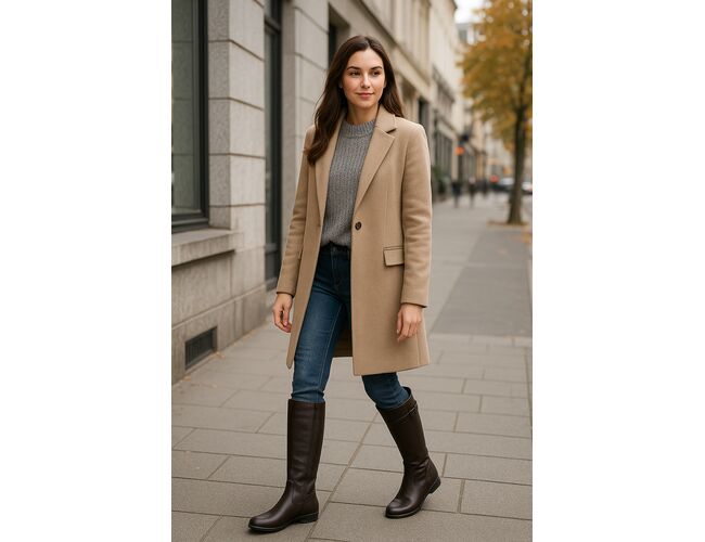 Bota Feminina Mooncity Ana Bela Cano Longo 71144 Marrom - Atacado