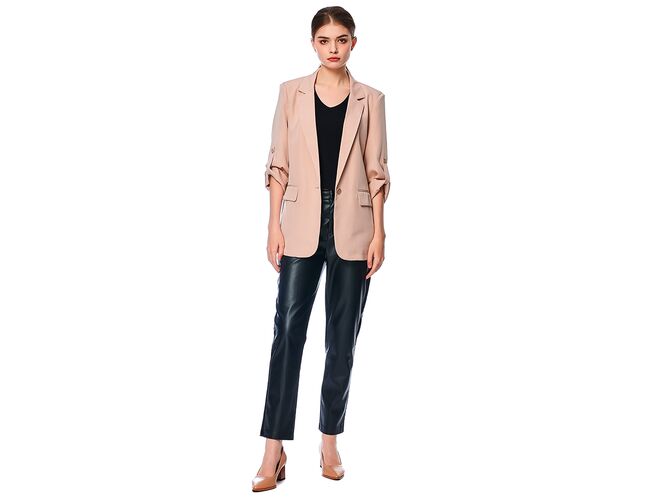 Blazer Feminino Alfaiataria Alongado 690148 - Atacado