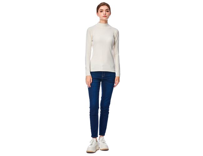 Blusa de Tricot Feminina Gola Alta 651182 - Atacado