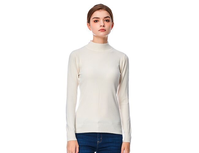 Blusa de Tricot Feminina Gola Alta 651182 - Atacado