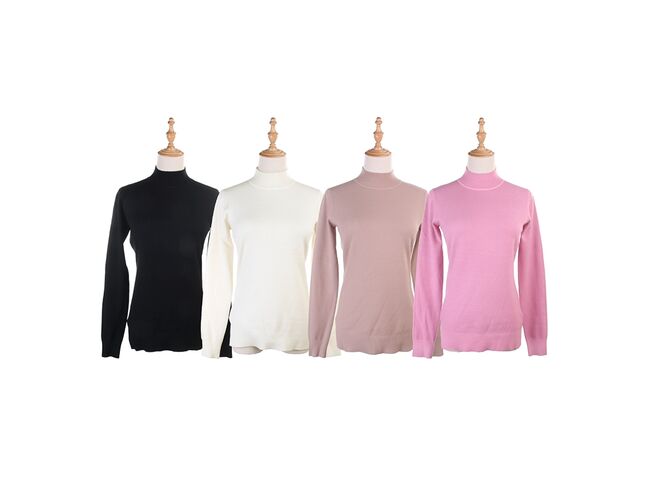 Blusa de Tricot Feminina Gola Alta 651182 - Atacado