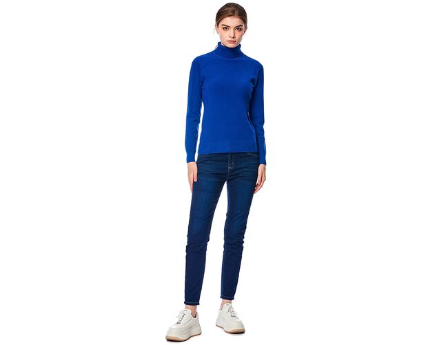Blusa de Tricot Feminina Gola Alta 651184 - Atacado