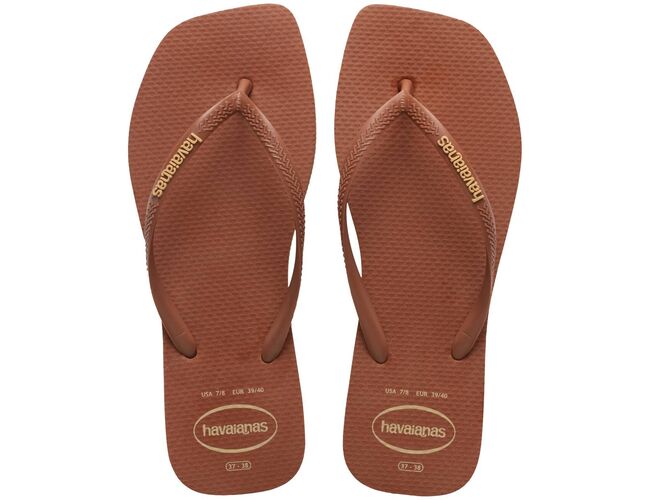 Chinelo Feminino Havaianas Slim Square Logo Pop-up